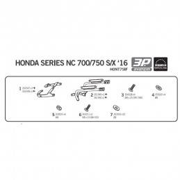 ▶️ Soporte Maleta Lateral Honda Nc 750  - Shad 3p System H0nt75if