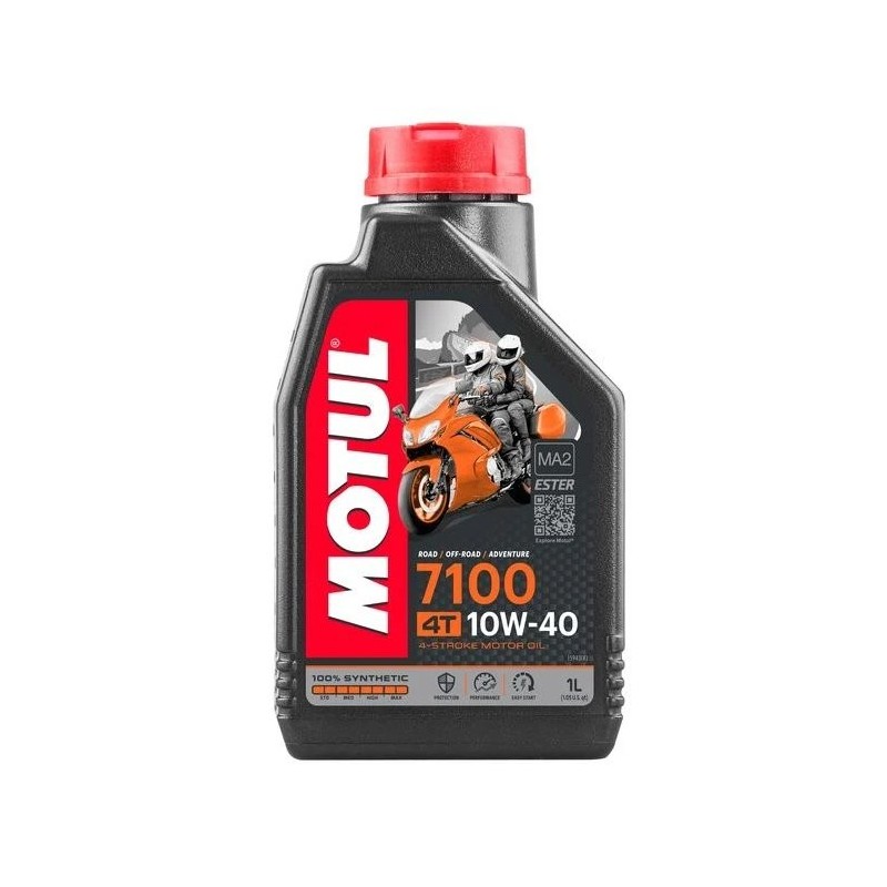 ▶️ Aceite 7100 4T 100% Sintetico 10W40 1L Motul Moto 104091