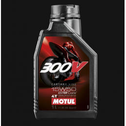 ▶️ Aceite 300V Fl 4T 100% Sintetico 15W50 12x1L Motul Moto