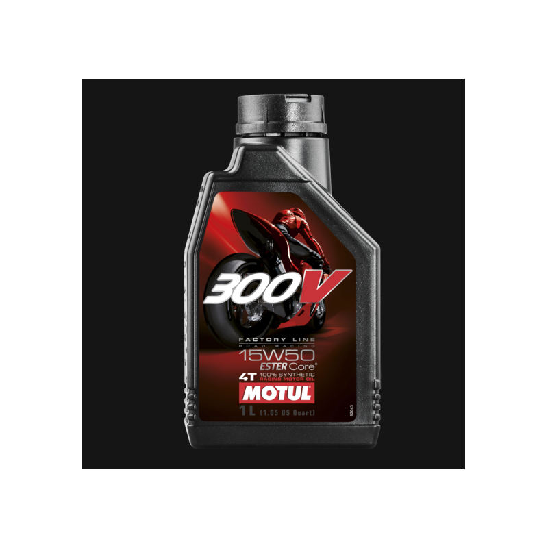 ▶️ Aceite 300V Fl 4T 100% Sintetico 15W50 12x1L Motul Moto