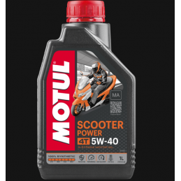 ▶️ Aceite Scooter Power 4T 100% Sintetico 5W40 Ma 1L Motul