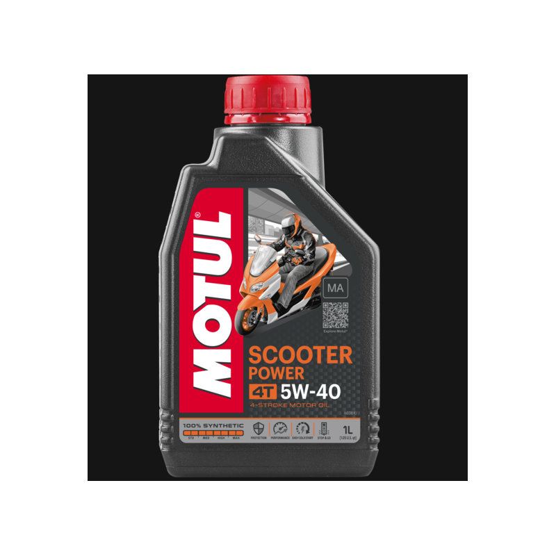 ▶️ Aceite Scooter Power 4T 100% Sintetico 5W40 Ma 1L Motul