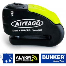 Antirrobo Disco Moto con Alarma - Candado Artago 30x Bulon 10