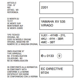 ▶️ Escape Yamaha Xv 535 Virago - Leovince Silvertail 2201