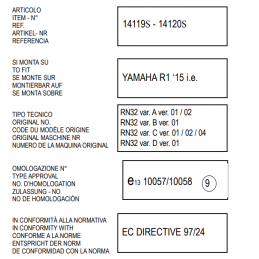 ▶️ Escape Yamaha Yzf-R1 1000 - Leovince Factory S 14119s